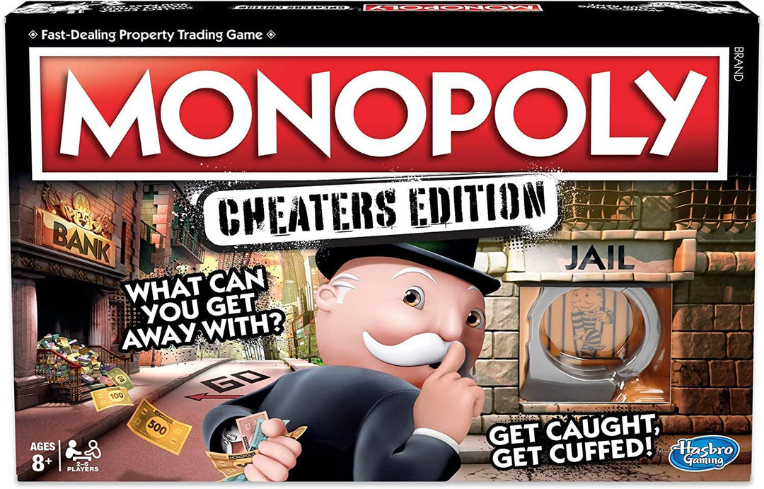 Hasbro Gaming Monopoly Game Cheaters Edition Board Game Ages 8 and Up - Yachew