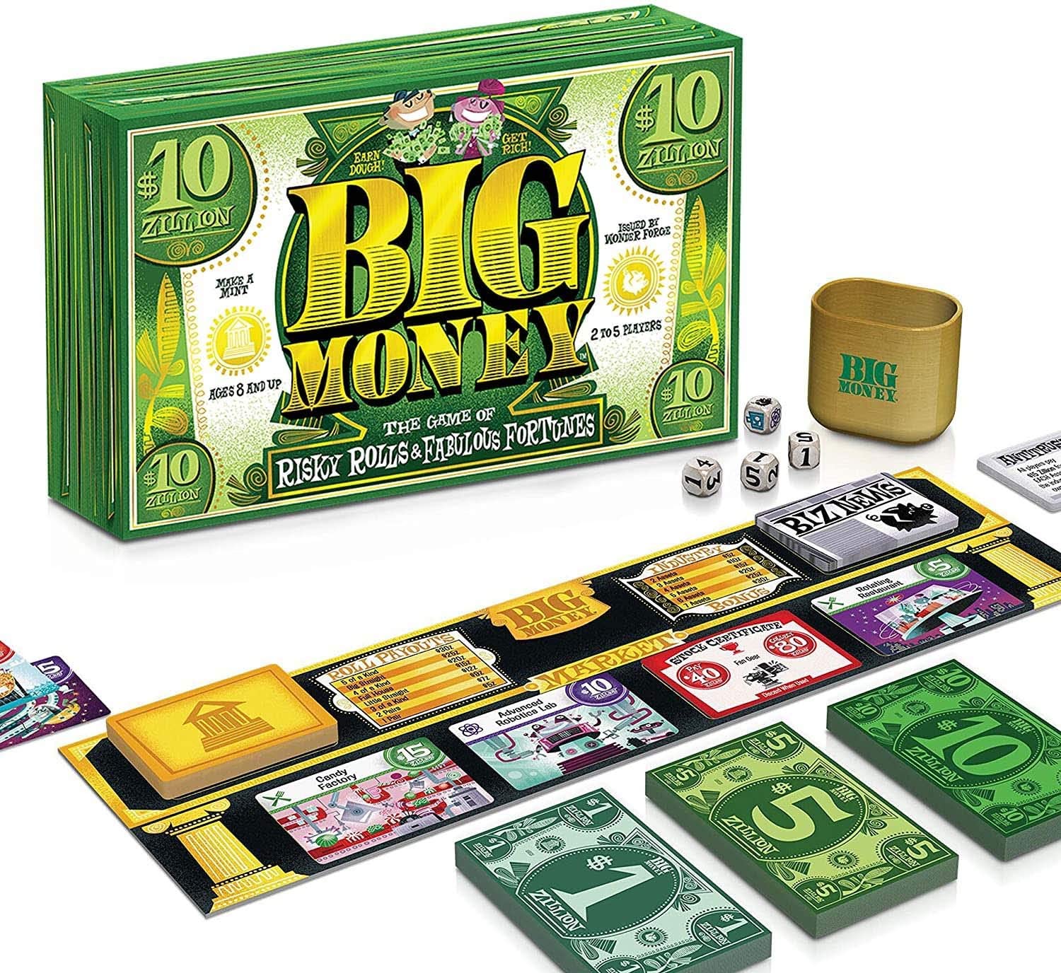 Jeu de société familial Ravensburger Big Money pour les enfants de 8 ans et plus - Des rouleaux risqués et des fortunes fabuleuses !