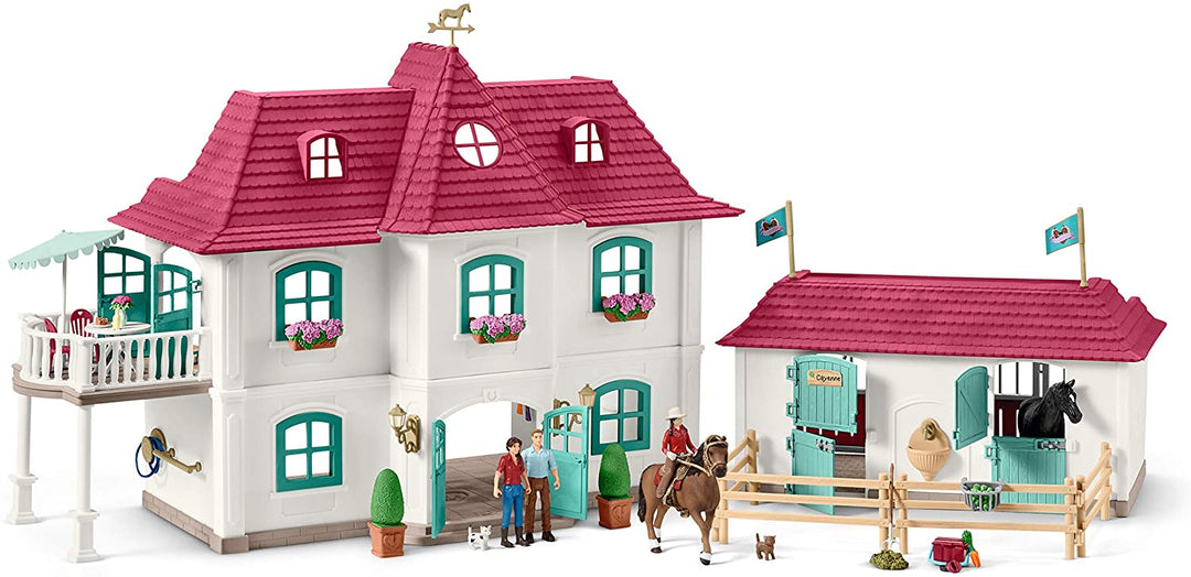 Schleich Horse Club 42416 Großer Pferdestall mit Haus und Stall