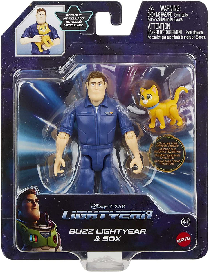 Disney Pixar Lightyear Buzz Lightyear &amp; Sox Actionfigur