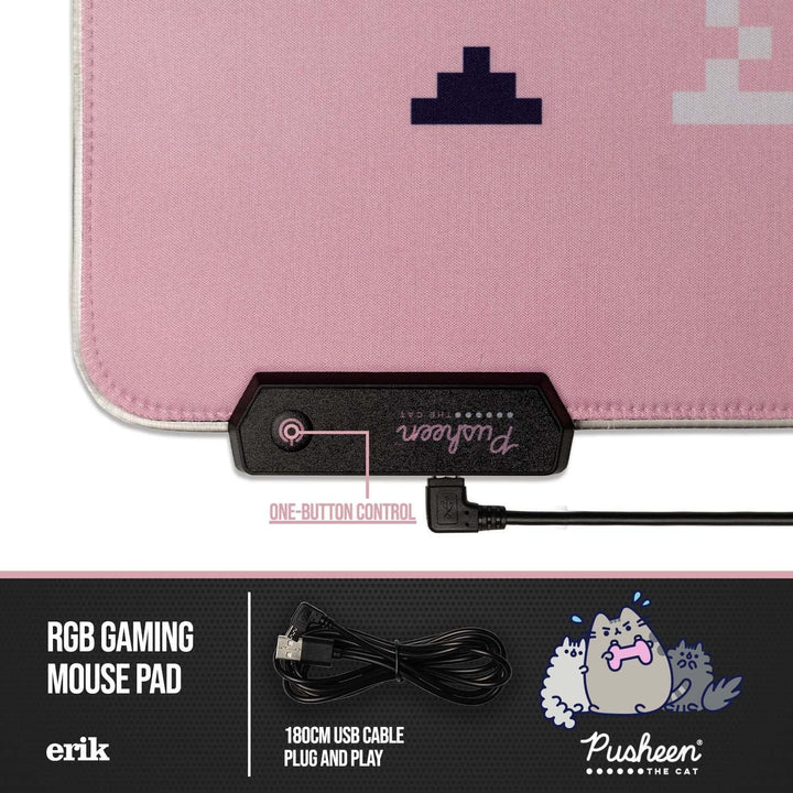 Official Pusheen XXL RGB Gaming Mouse Mat - Desk Pad