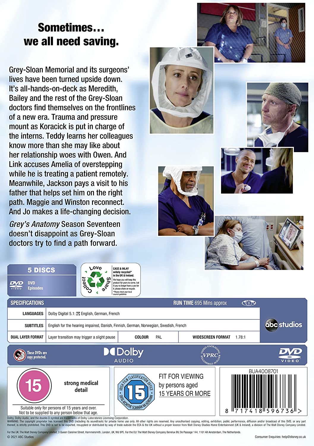 Grey's Anatomy Staffel 17 – Drama [DVD]