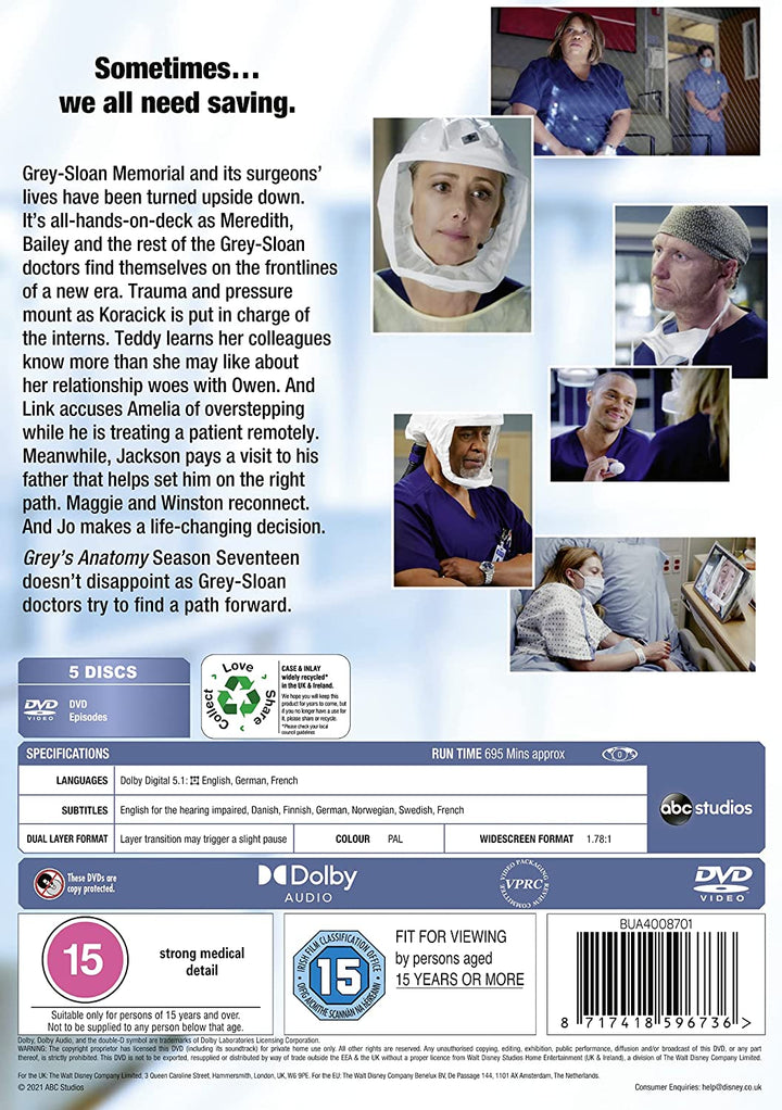 Grey's Anatomy Staffel 17 – Drama [DVD]