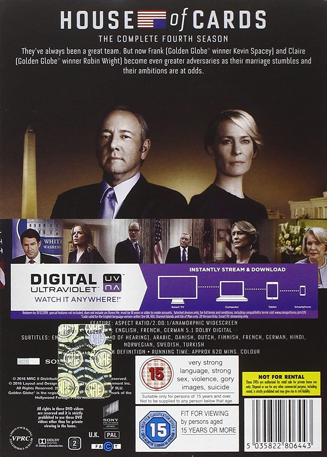 House Of Cards Season 4 - Drama [DVD]