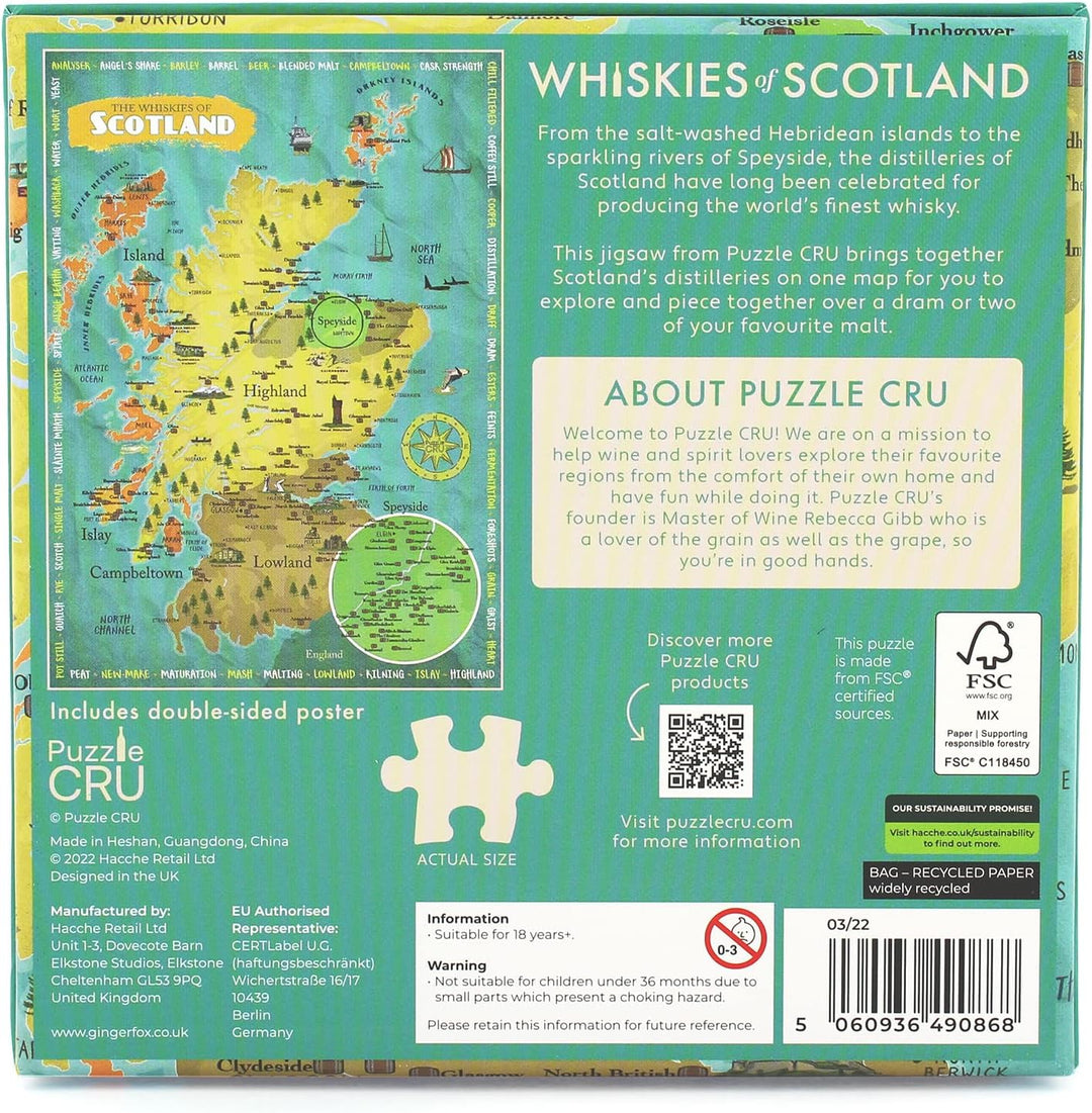 Whiskys of Scotland 500-teiliges Puzzle