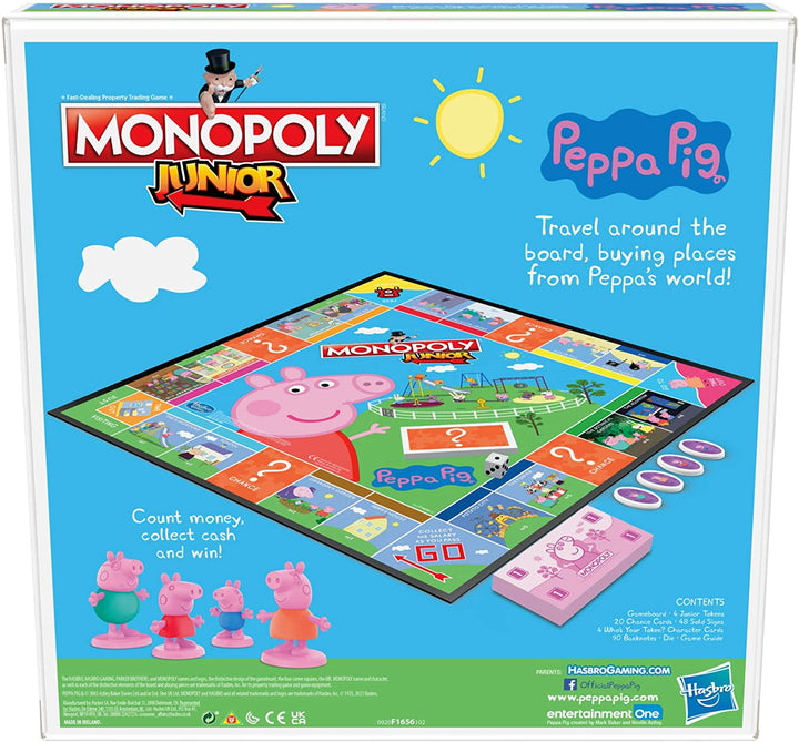 Monopoly Junior: Peppa Pig Edition bordspel voor 2-4 spelers