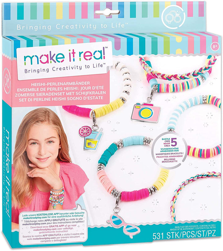 Make It Real 1317 Ensembles de fabrication de bijoux pour enfants, multicolores