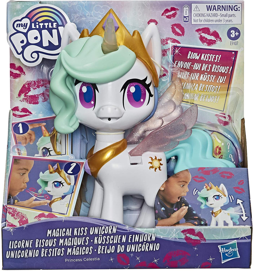 My Little Pony Magical Kiss Unicornio Princesa Celestia, Figura interactiva de unicornio