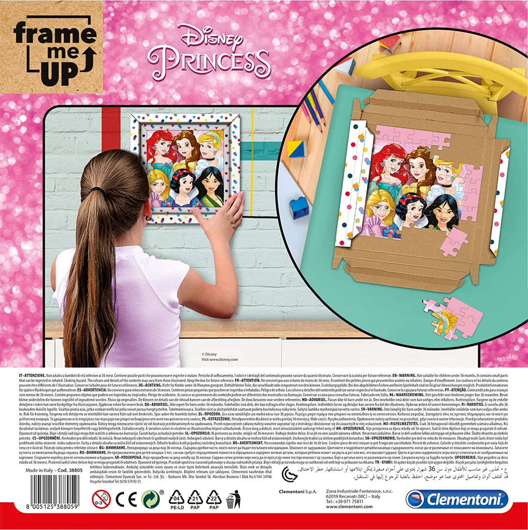 Clementoni – 38805 – Frame Me Up – Disney Princess-Puzzle für Kinder – 60 Teile – Made in Italy – Puzzle – ab 6 Jahren