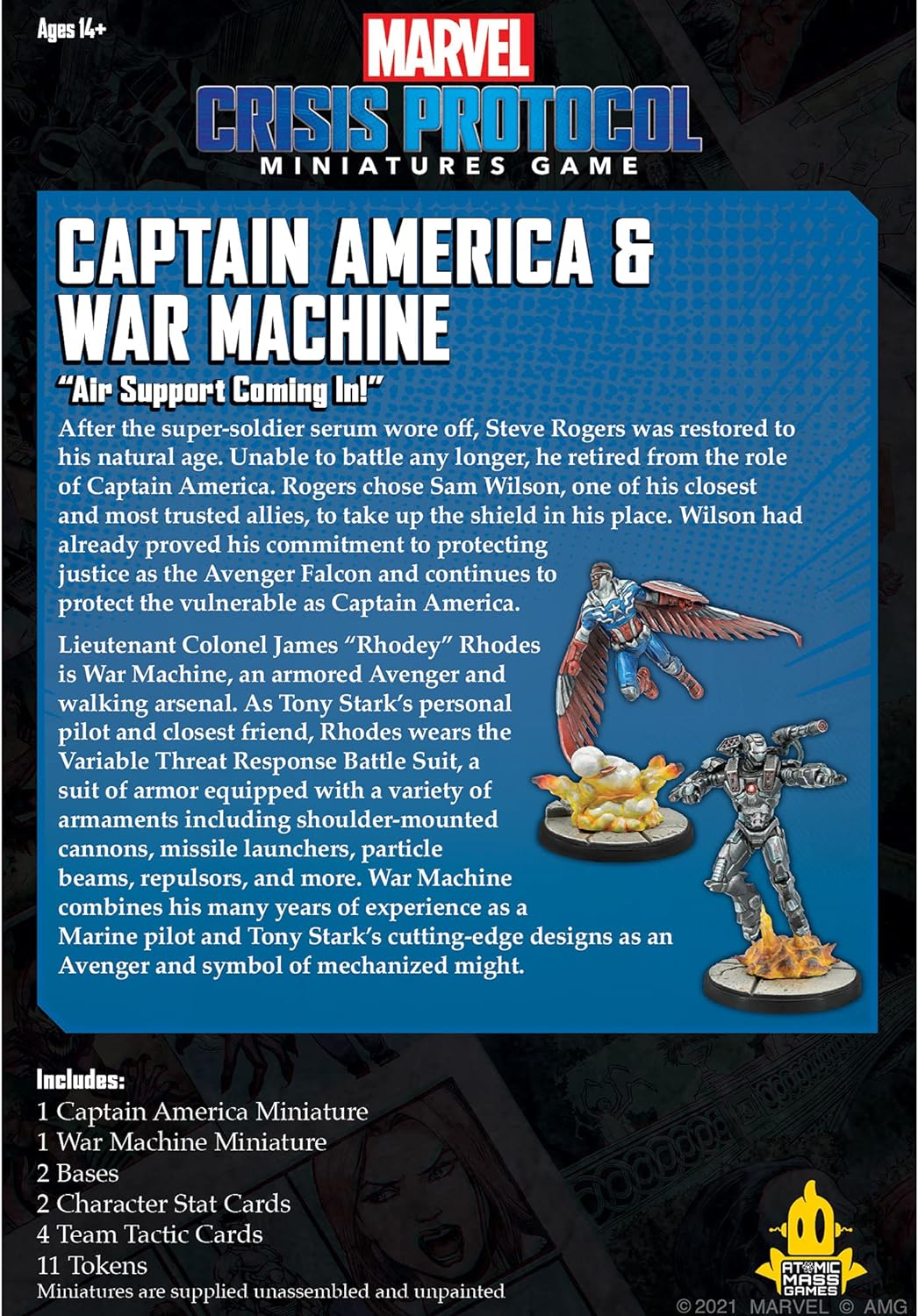 Captain America und War Machine – Marvel Crisis Protocol