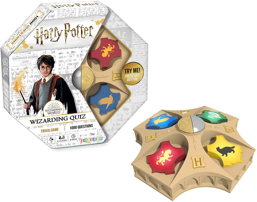 TOMY Harry Potter Zauberer-Quizspiel – Lustige Quizspiele für die ganze Familie – Familienspiele für Kinder und Harry-Potter-Fans – Spiele für Kinder – Quizspiele für Kinder – Geeignet für Mädchen und Jungen ab 8 Jahren