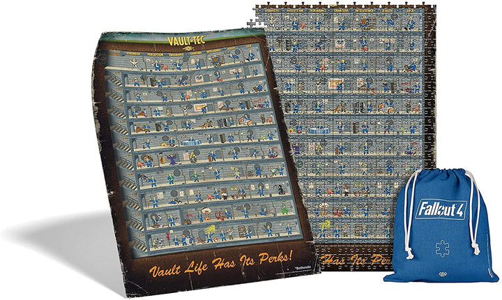 Good Loot Fallout 4 Perk Poster - 1000 Pieces Jigsaw Puzzle 68cm x 48cm | includes Poster and Bag | Game Artwork for Adults and Teenagers