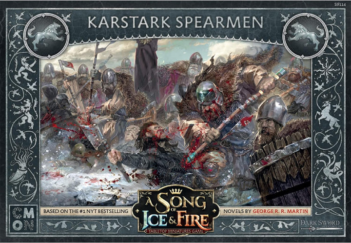 A Song Of Ice And Fire Tabletop Miniatures Game House Karstark Spearmen Strategy Game for Teens and Adults