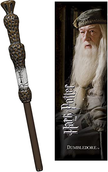 The Noble Collection Harry Potter Albus Dumbledore Zauberstab Stift und Lesezeichen 23 cm (9 Zoll) Schreibwarenpaket