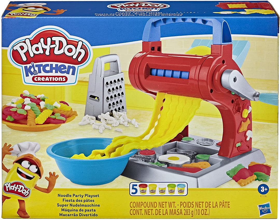 Play-Doh Kitchen Creations Noodle Party Spielset für Kinder ab 3 Jahren mit 5 ungiftigen Farben
