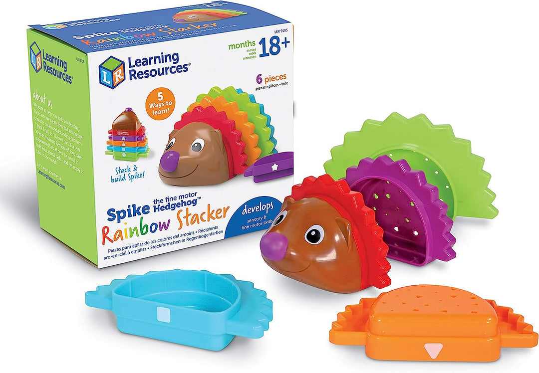 Learning Resources LER9105 Spike The Fine Motor Hedgehog Rainbow Stackers