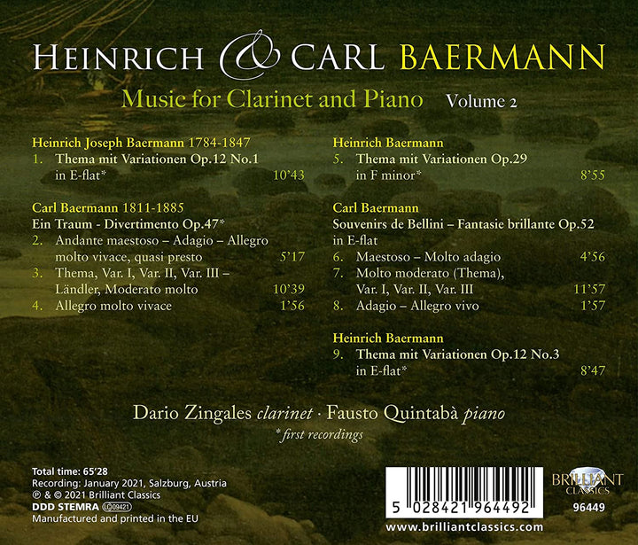 Musik für Klarinette und Klavier Vol. 2 [Audio-CD]