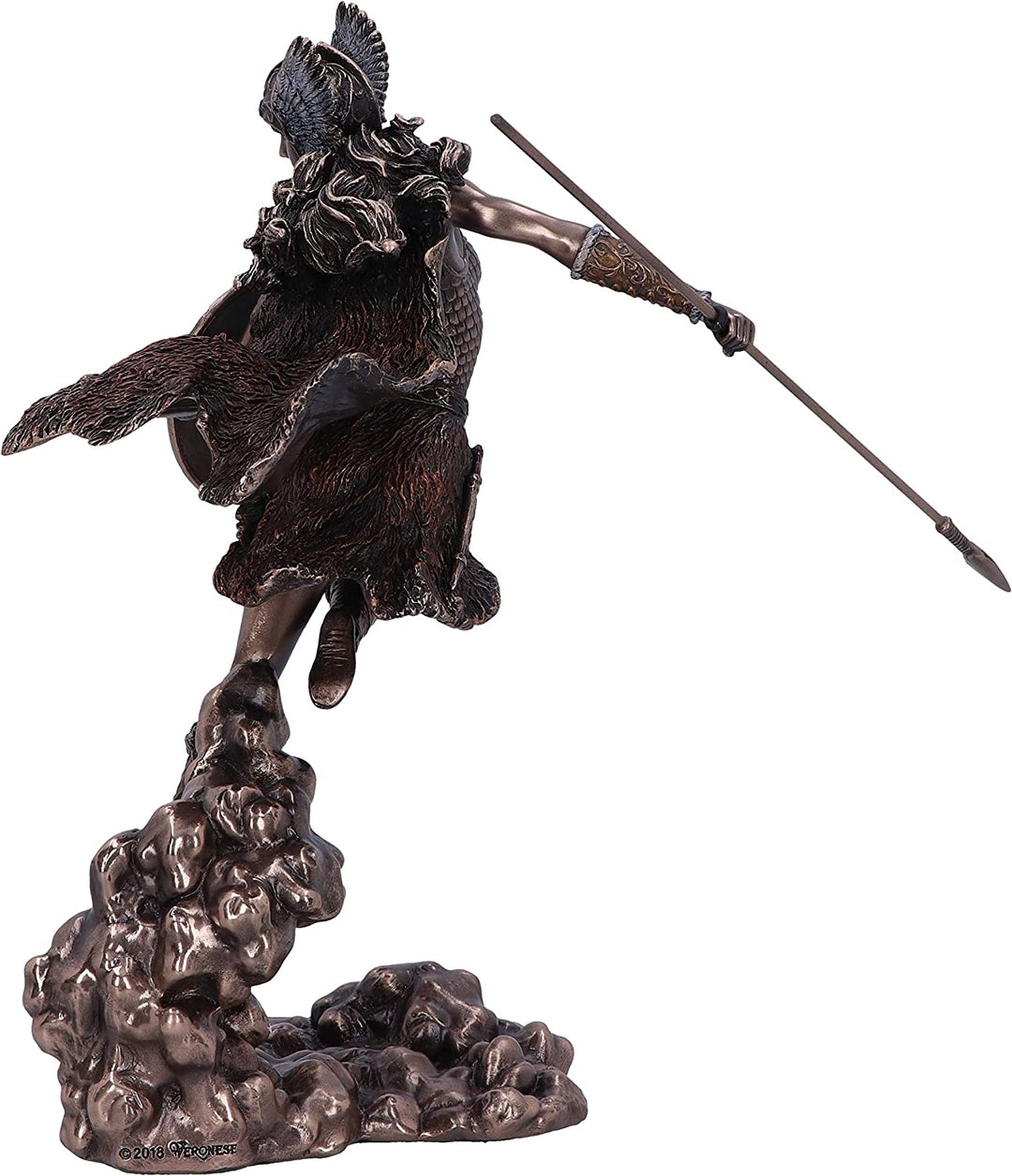 Bronzene Walkürenflucht, nordische Walküren-Kriegerin, weibliche Figur