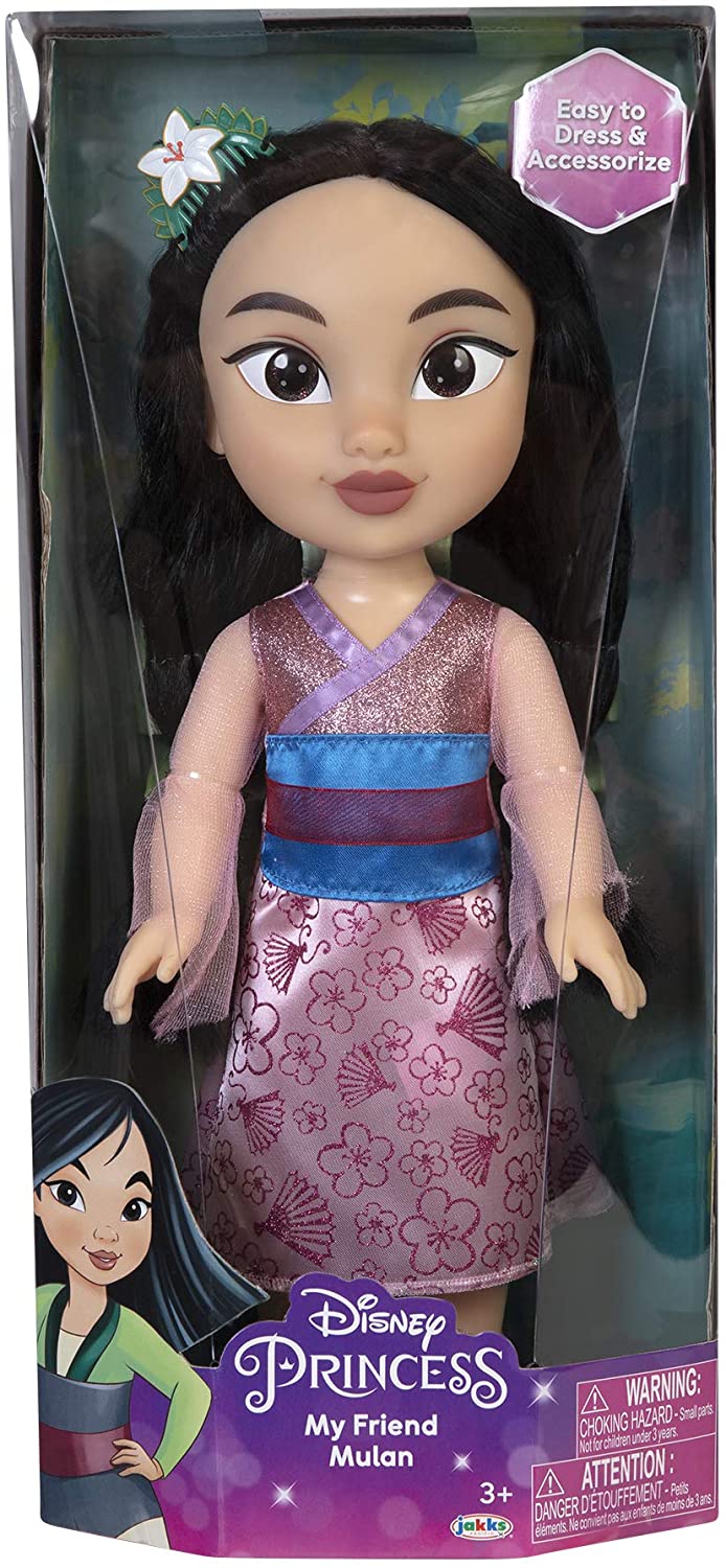 Disney Princess My Friend Mulan Doll 14" Tall Includes Removable Outfit and Hairpiece