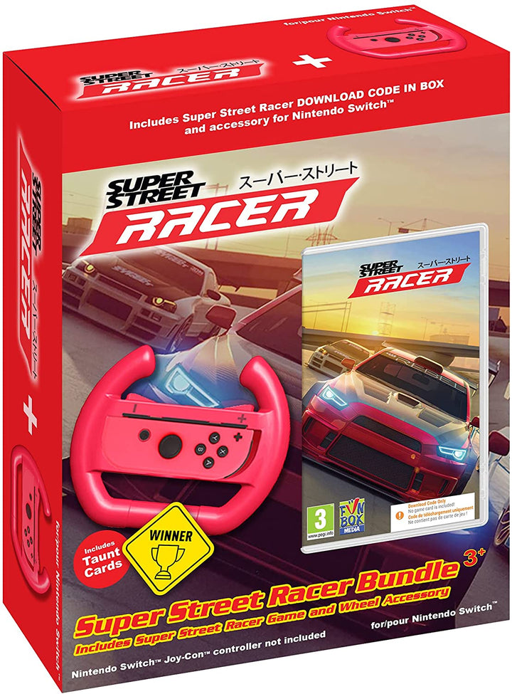 Super Street Racer Bundle + Accessoire de roue Jeu Nintendo Switch [Code dans une boîte]