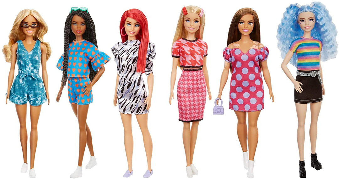 Barbie Fashionistas Puppe Nr. 168 mit kurzen roten Haaren, Spielzeug für Kinder von 3 bis 8 Jahren