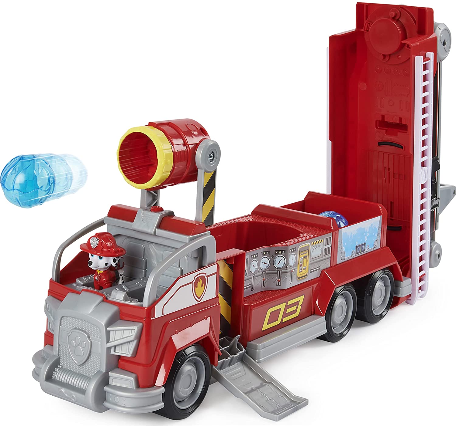 PAW Patrol Marshall’s Transforming Movie City Fire Truck - Fire Engine Playset with Lights, Sounds & Action Figure for Ages 3+ 3