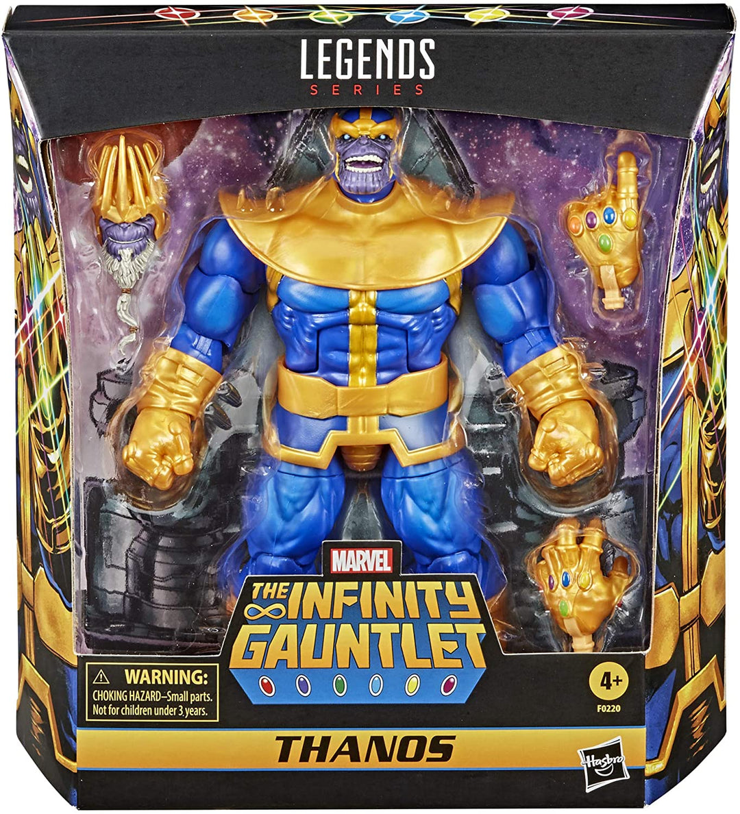 Hasbro Marvel Legends Series 6-Zoll-Sammel-Actionfigur Thanos Spielzeug, Premium-Design und 3 Zubehörteile, F0220