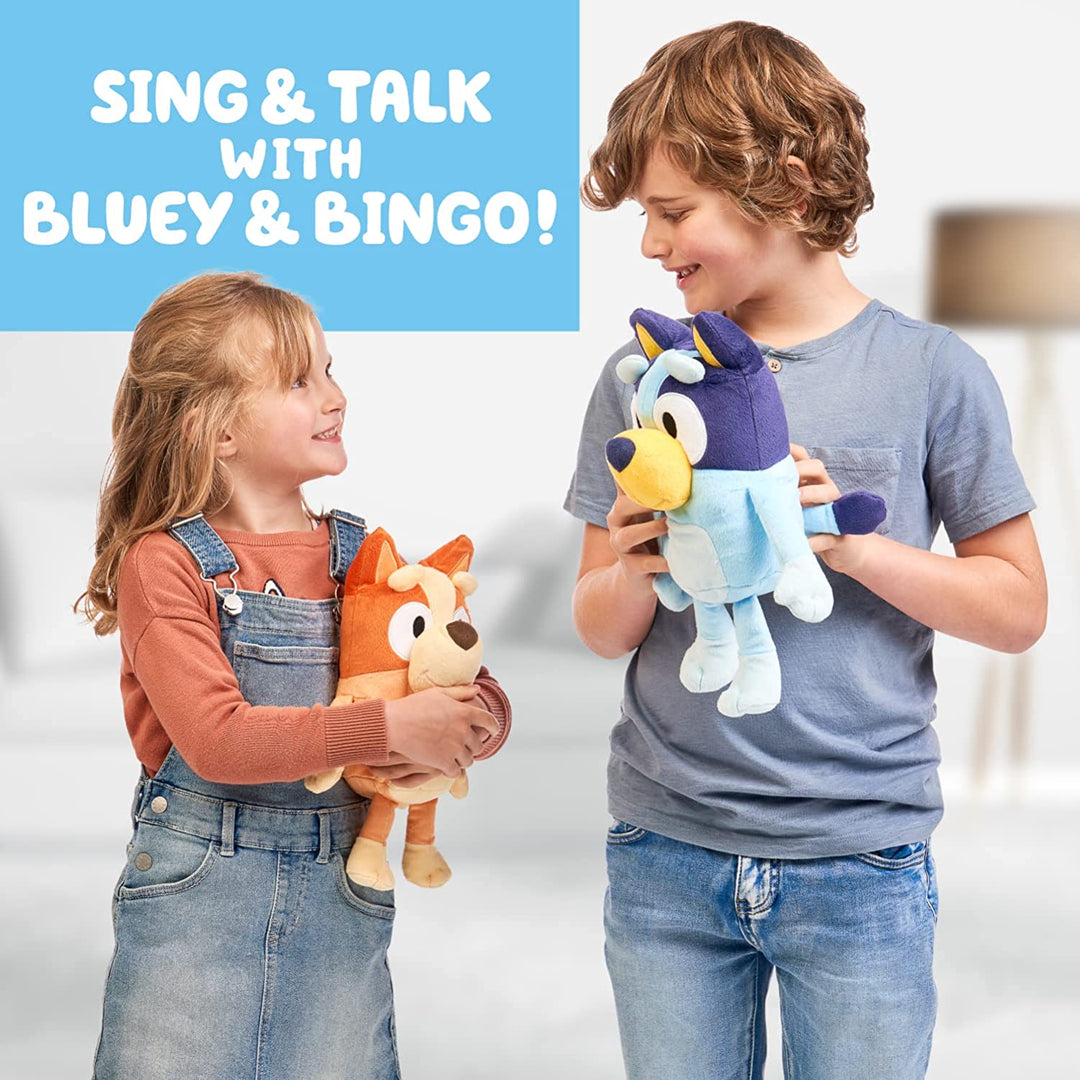 Bluey Bingo, großes 30 cm großes Plüschtier mit sprechenden Geräuschen: Offizielles Kuscheltier mit Sammelcharakter 