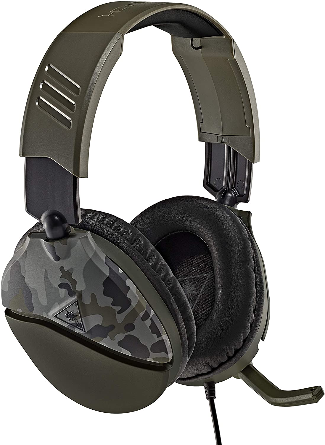 Turtle Beach Recon 70 Camo Green Gaming Headset – 40mm Speakers, Flip-Up Mic, Compatible with Xbox, PS5, PS4, Switch & PC