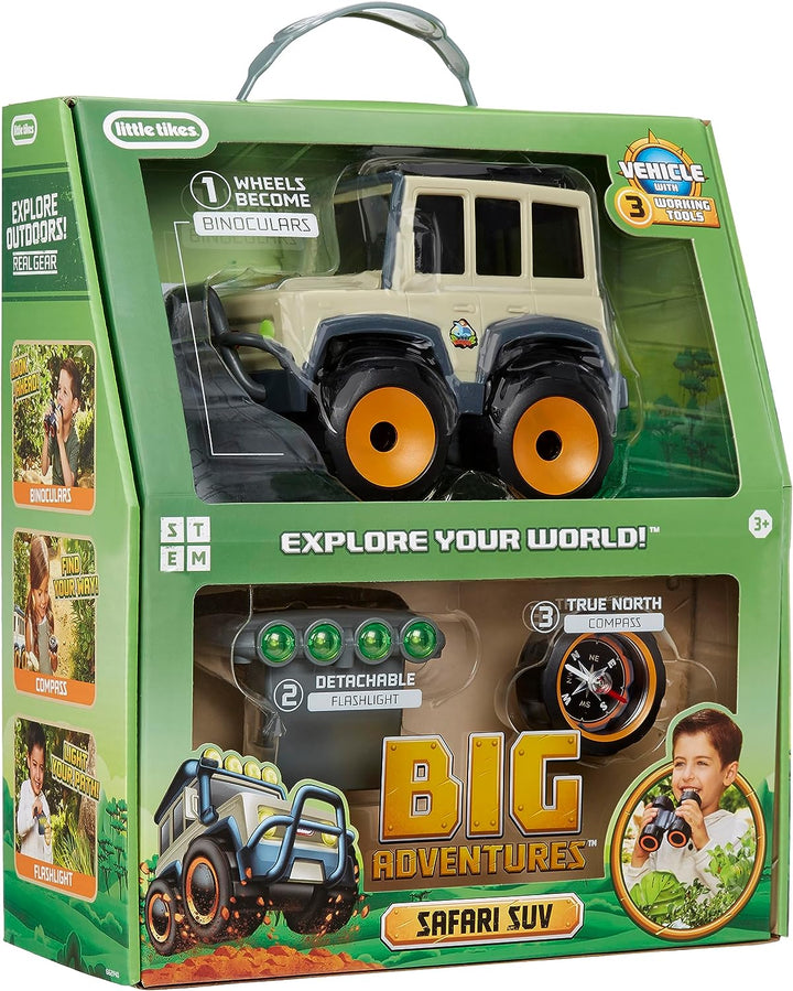 Little Tikes Big Adventures Safari SUV STEM-Spielzeug – inklusive Fahrzeug mit Fernglas