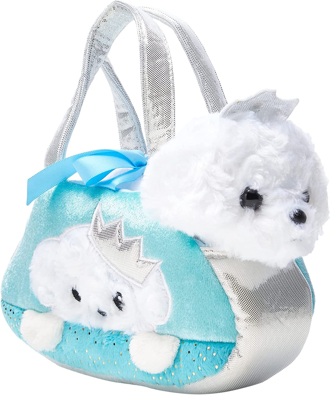 Aurora, 60847, Fancy Pal, Peek-a-Boo Princess Puppy, 8In, Soft Toy, White and Blue
