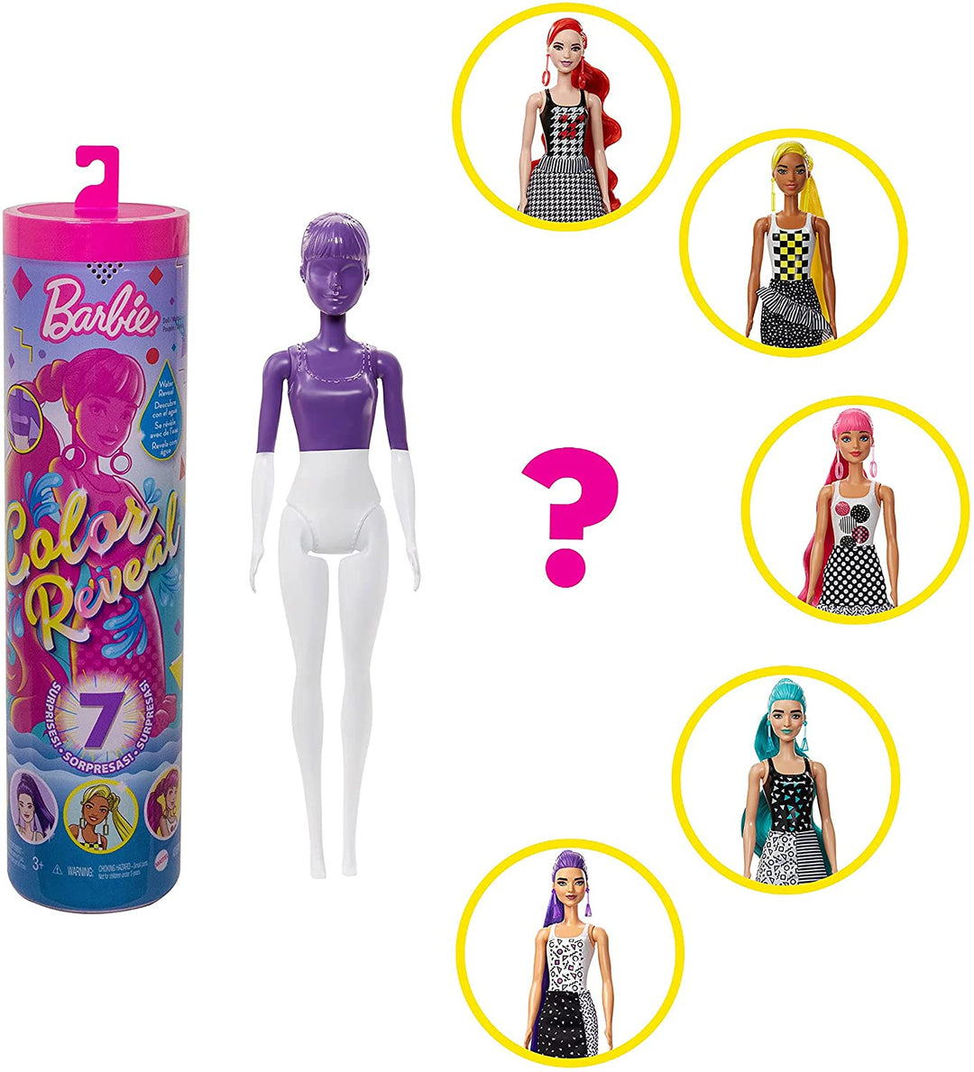 Barbie Color Reveal Barbie Monochrome Cdu Asst