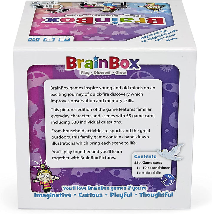 BrainBox Pictures (2022) | Card Game | Ages 4+ | 1+ Players | 10+ Minutes Playing Time