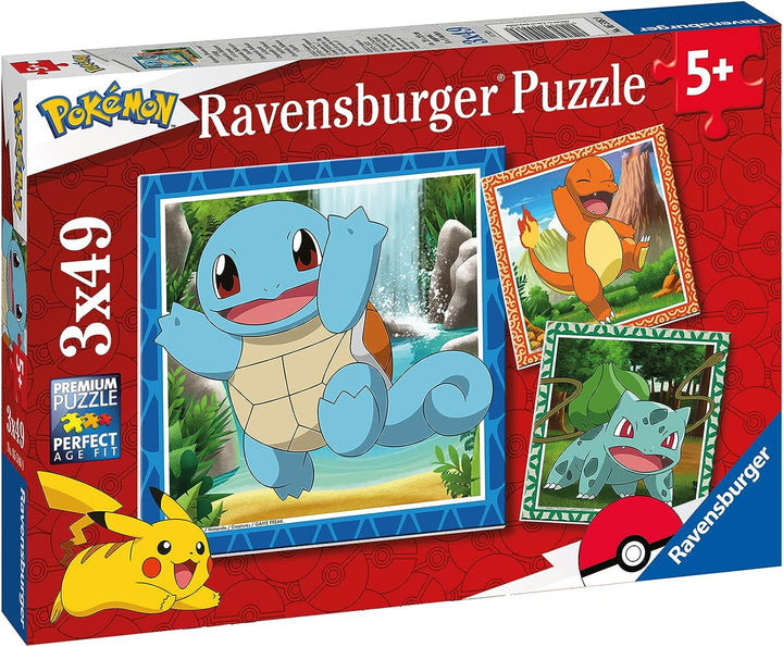 Ravensburger klassisches Pokémon-Puzzle für Kinder ab 5 Jahren – 3 x 49 Teile