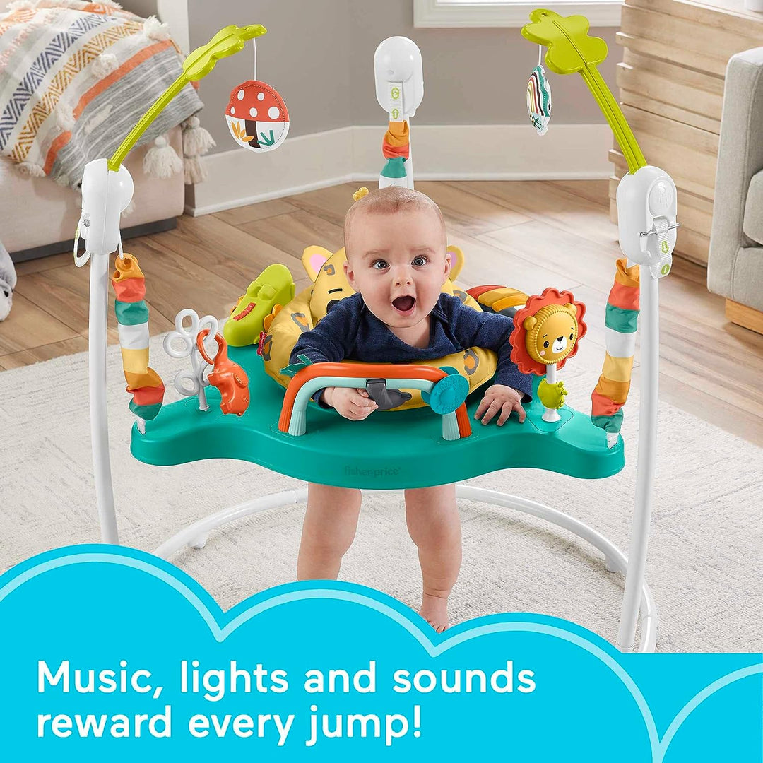 ?Fisher-Price Jumperoo Baby-Aktivitätszentrum mit Licht, Geräuschen und Musik, Intera