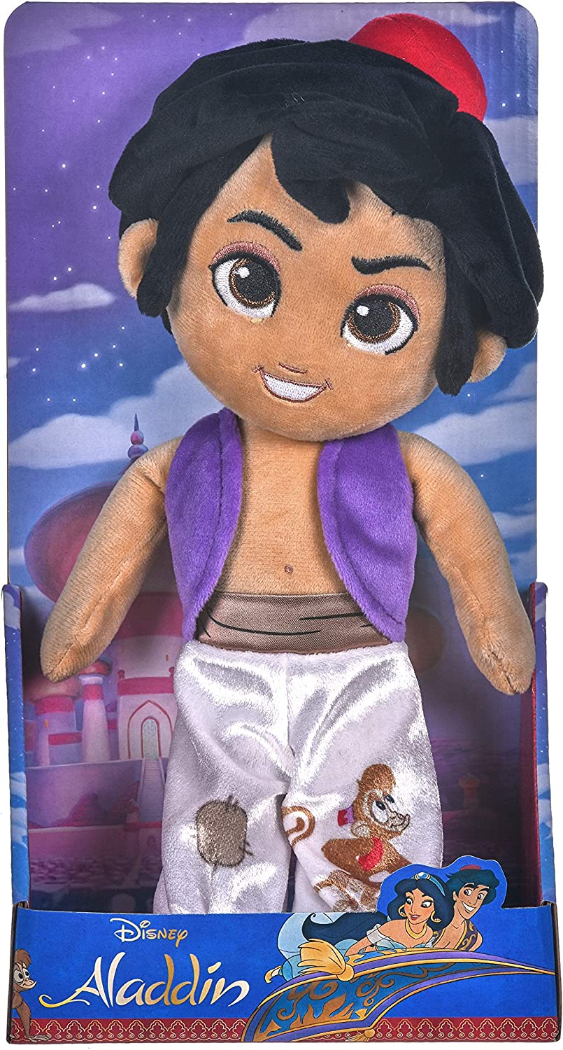 Posh Paws 37280 Disney Aladdin Kuschelpuppe in Geschenkbox, 25 cm, Mehrfarbig