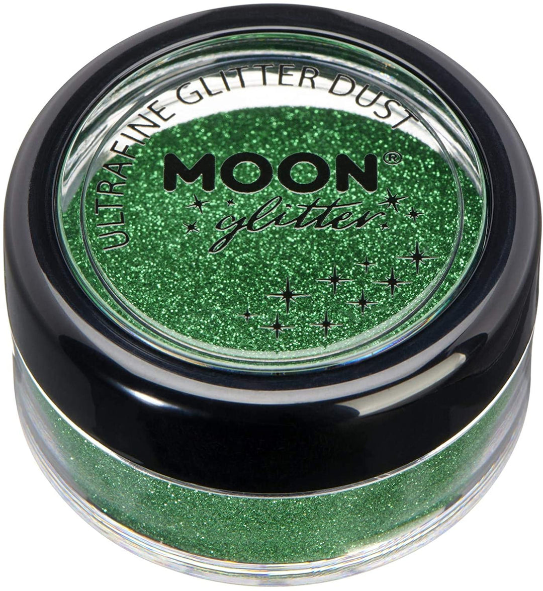 Klassischer ultrafeiner Glitzerstaub von Moon Glitter Green Cosmetic Festival Makeup Glitter für Gesicht, Körper, Nägel, Haare, Lippen