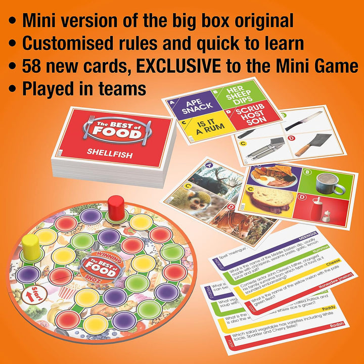 Drumond Park The LOGO Best of Food Mini Board Game - The Family Board Game of Brands and Products You Know and Love, Mini Travel Board Games