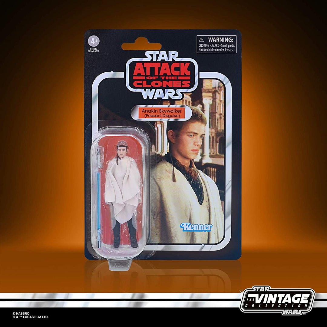 Star Wars The Vintage Collection Anakin Skywalker (Bauernverkleidung) Spielzeug, 3,75 Zoll große Star Wars: Angriff der Klonkrieger-Actionfigur