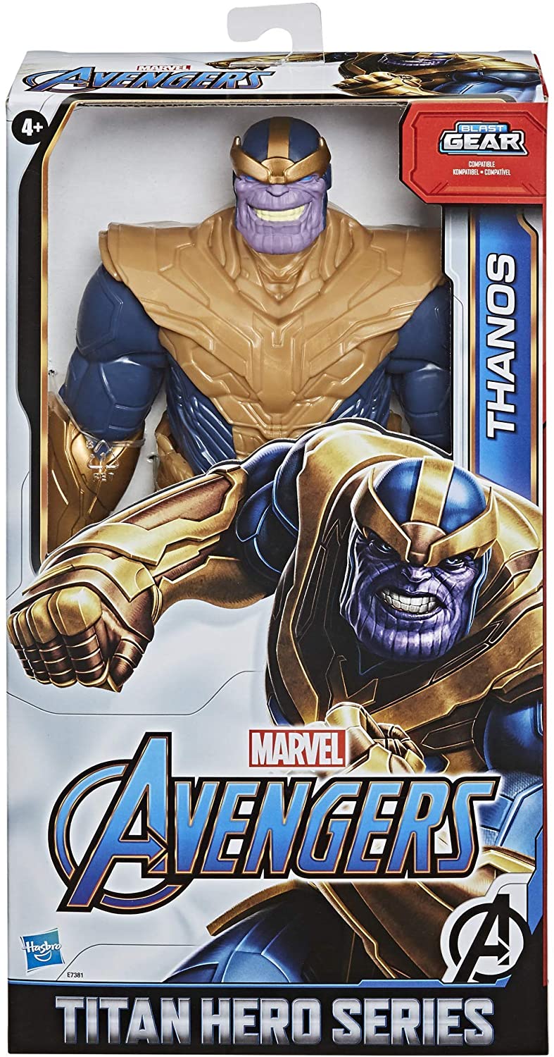 Marvel Avengers Titan Hero Series Blast Gear Deluxe Thanos Action Figure, 30-cm Toy, Inspired byMarvel Comics, For Children Aged 4 and Up