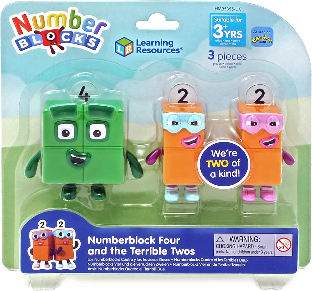Learning Resources HM95355-UK Numberblock Four and The Terrible Twos, Einheitsgröße