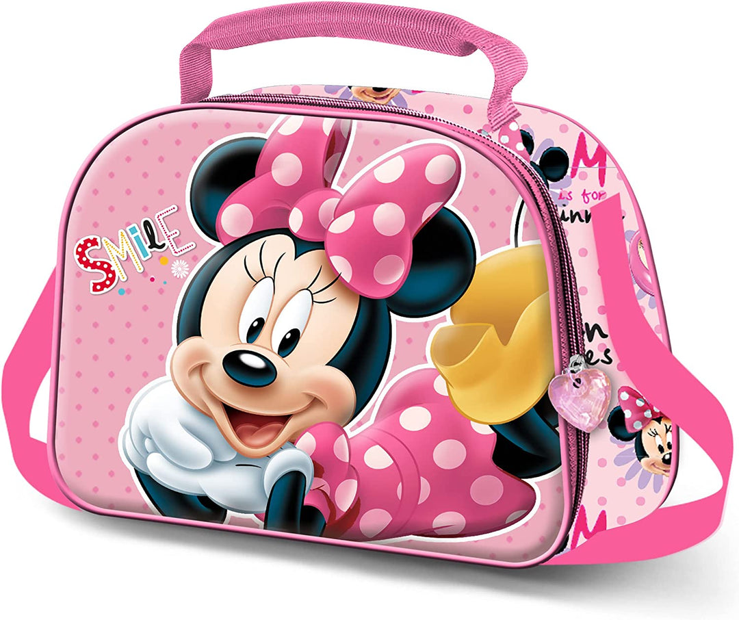 Minnie Mouse Liegende 3D-Lunchtasche, Rosa