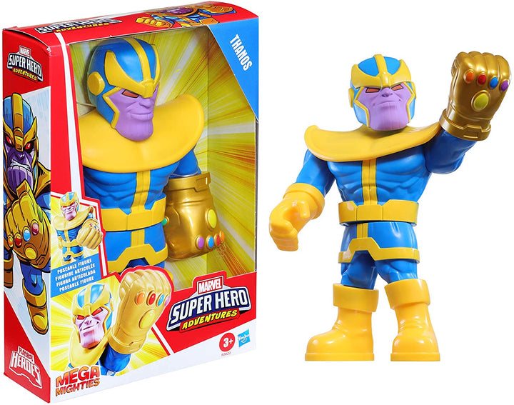 Playskool Heroes Mega Mighties Marvel Super Hero Adventures Thanos, 25 cm große Actionfigur zum Sammeln, Spielzeug für Kinder ab 3 Jahren