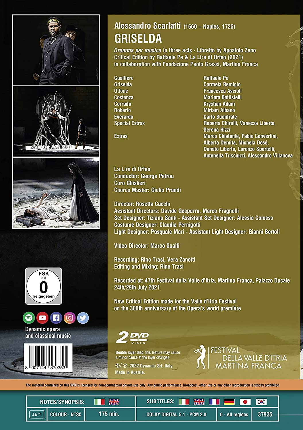 Scarlatti: Griselda [Various] [Dynamic: 37935] [2022] [DVD]