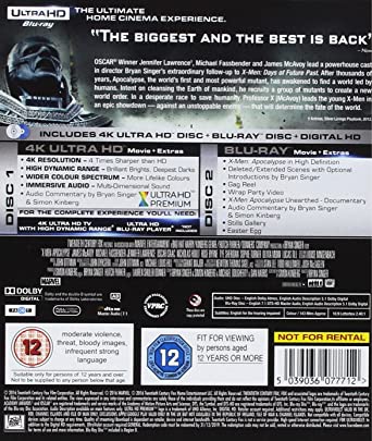 x-men: apocalipsis 4k [Blu-ray]