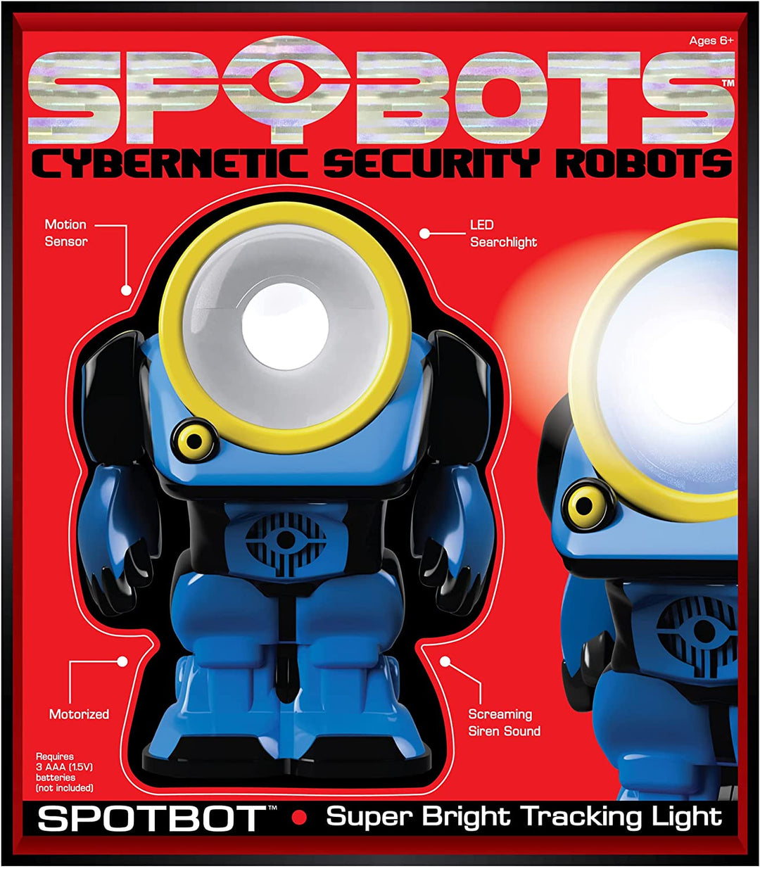 SpyBots SpotBot – Sicherheitsroboter! LED-Suchlicht. Lustiges Gadget-Spielzeug für Jungen