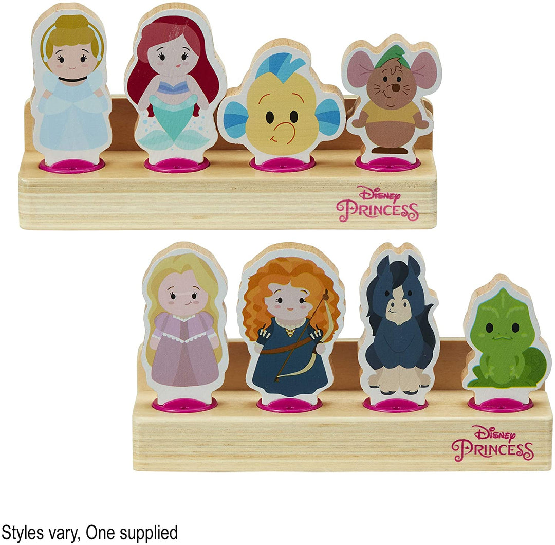 Ensemble de 4 figurines princesse en bois - Les styles varient
