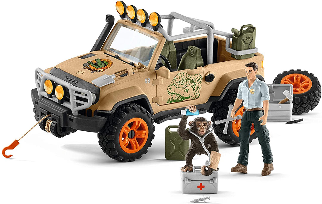 Schleich Wild Life 42410 Véhicule 4x4 avec treuil