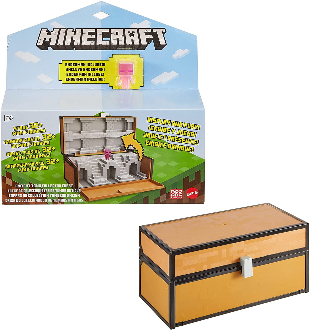 Minecraft-Sammlertruhe und exklusive Minifigur, Koffer für Videospielcharakter