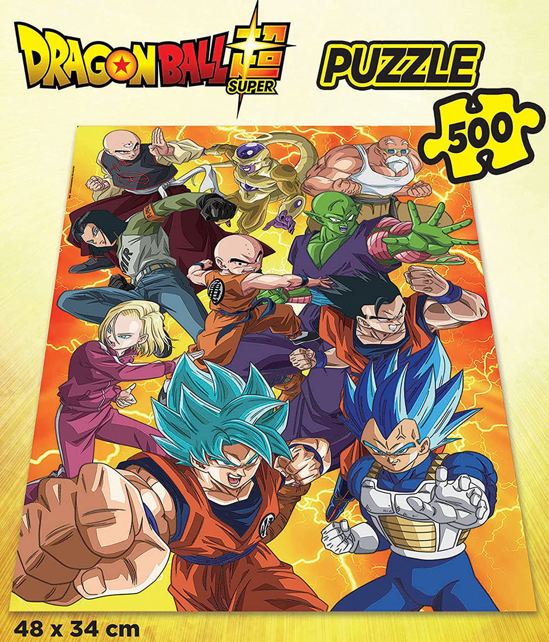 Educa Dragon Ball Super. Persönlichkeiten. Puzzle mit 500 Teilen, seit 10 Jahren. 19009 Figuren-Puzzle-Alter